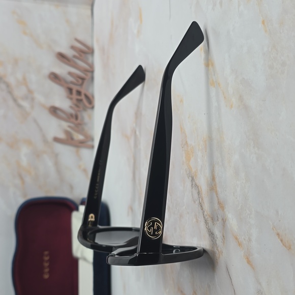 Gucci oversized round black sunglasses - Picture 3 of 15